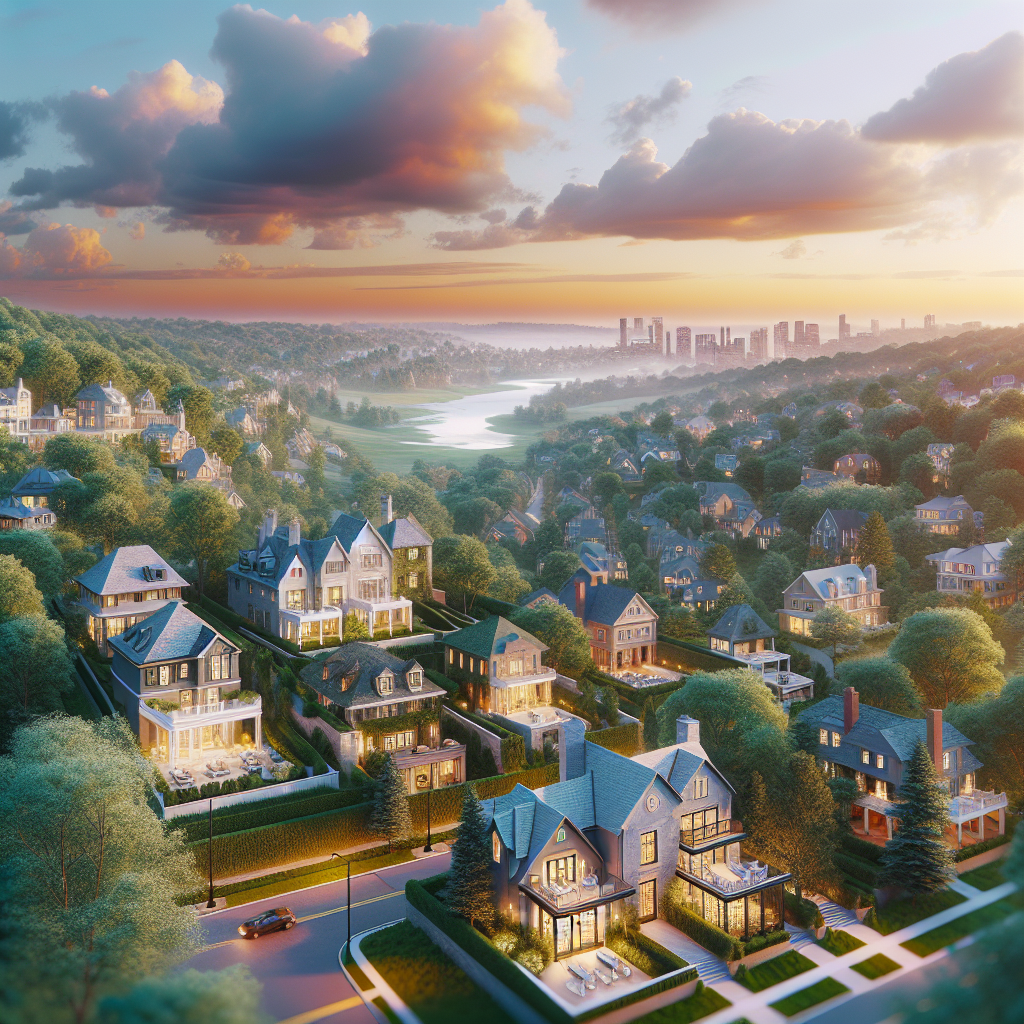 Expansive homes nestled in verdant surrounds highlight Newton's exclusive real estate market.