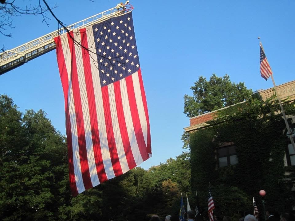 Commemorating September 11 in Newton: A solemn gathering at the local memorial.